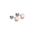 Pêche | Argent sterling .925 | Mini Boucles D'Oreilles Sirène En Verre